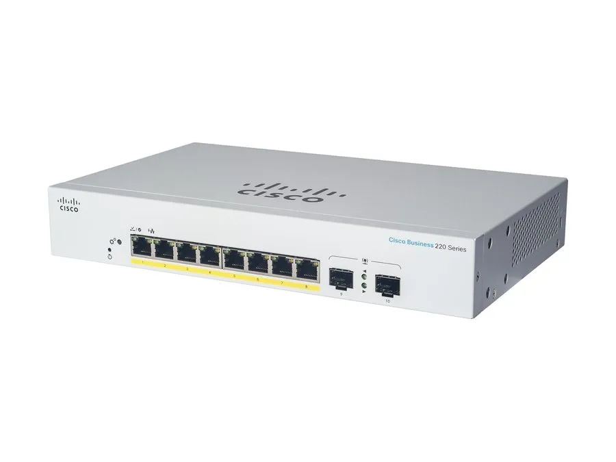 Коммутатор Cisco CBS220-8T-E-2G-NA Business CBS220-8T-E-2G Ethernet Switch