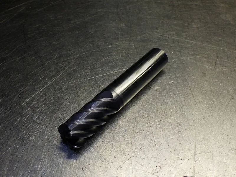 Режущий инструмент Kyocera / SGS 1/4" 6 Flute Carbide Cr Endmill 4" OAL .015 Rad