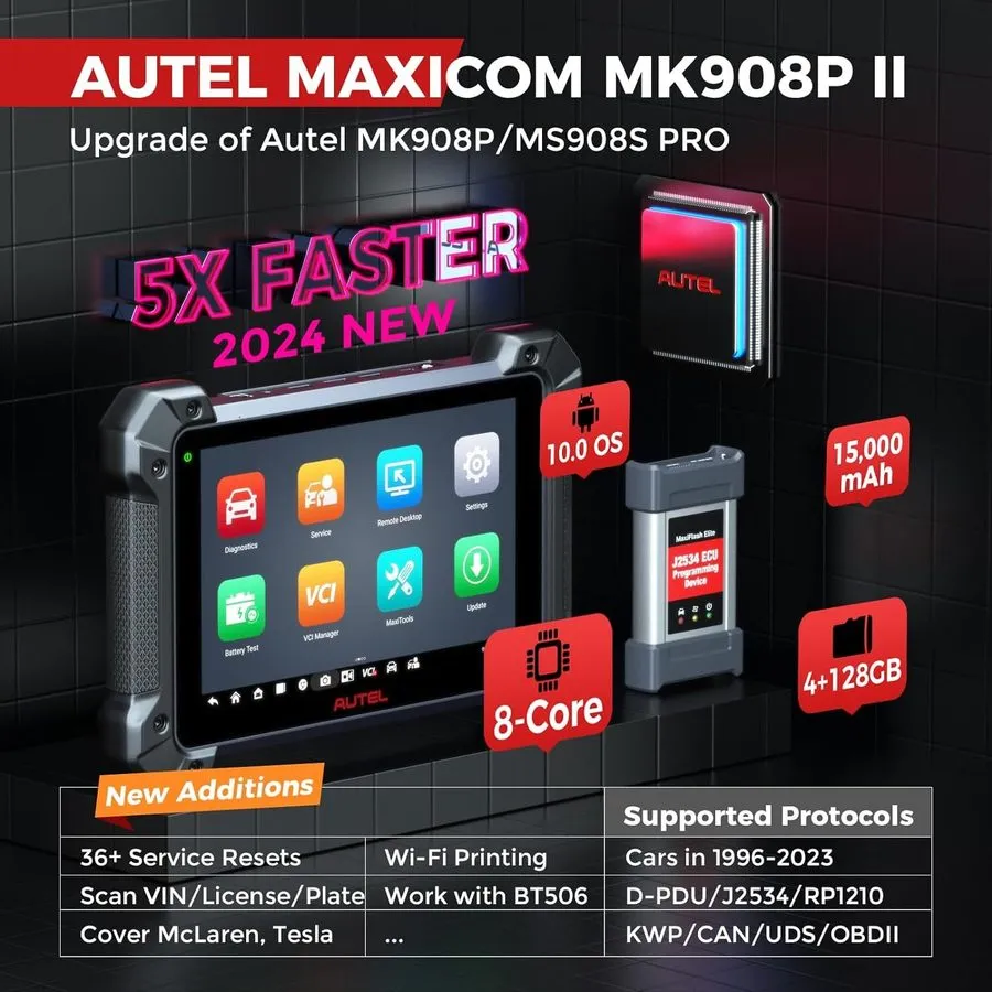 Диагностический сканер Autel MaxiSYS Ultra Elite MK908P MK808 Auto Diagnostic Sc — фото лота 2