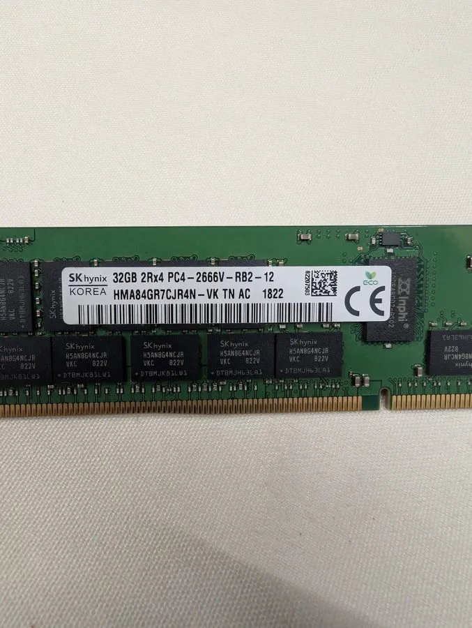 Модуль памяти SK hynix 64GB (2x32GB) DDR4-2666V ECC Registered RDIMM RAM HMA84GR