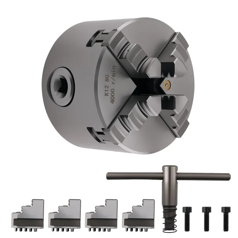 Режущий инструмент 4 Jaw Lathe Chuck K12-80 80mm Self Centering