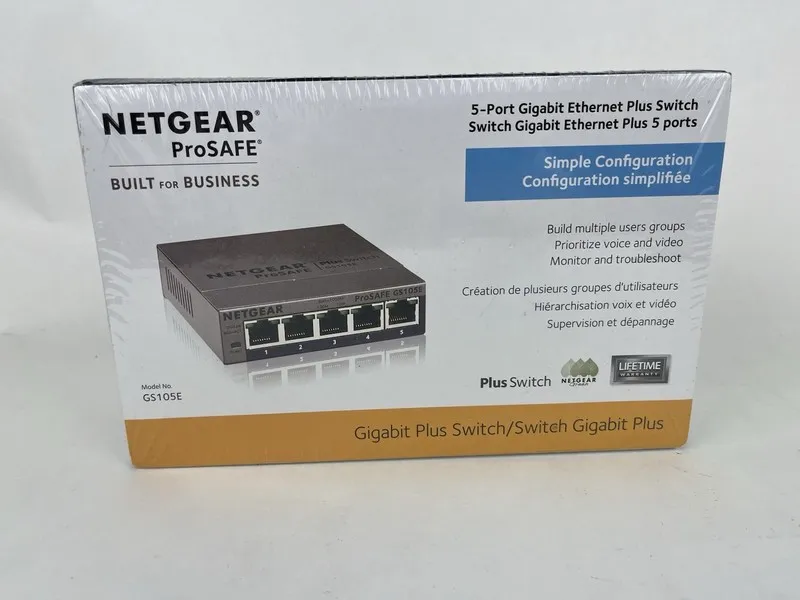 Коммутатор NETGEAR GS105E 5-Port Gigabit Smart Managed Plus Ethernet Switch