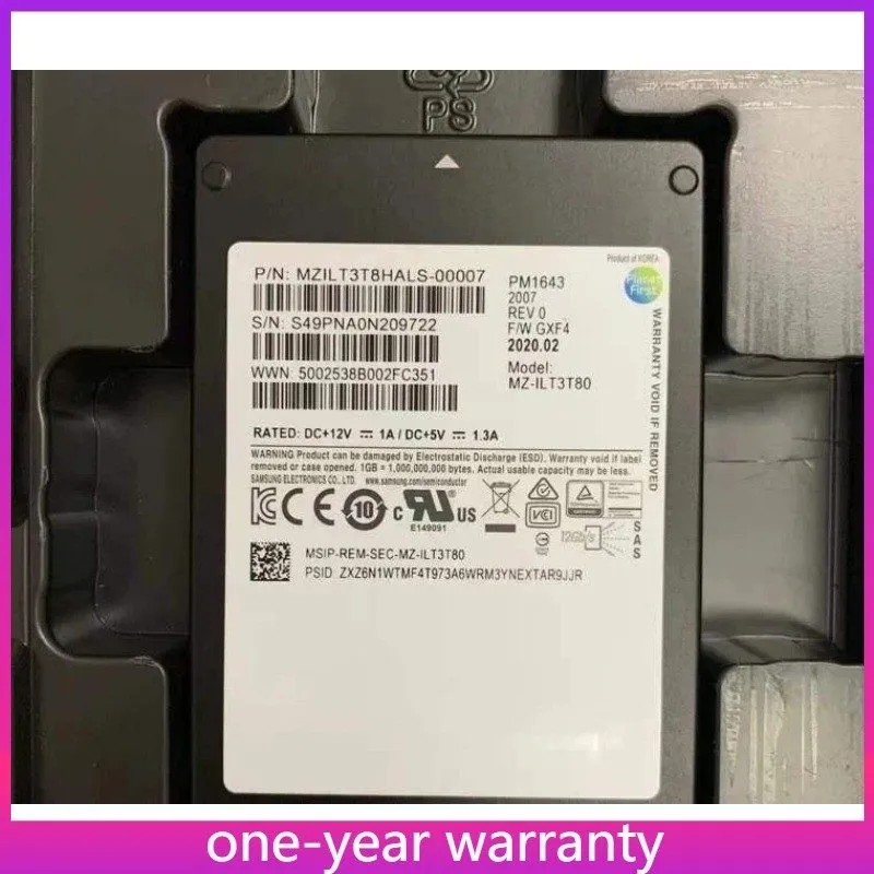 SSD-накопитель Samsung PM1643 3.84TB SSD 2.5" SAS MZILT3T8HALS-00007 Solid State