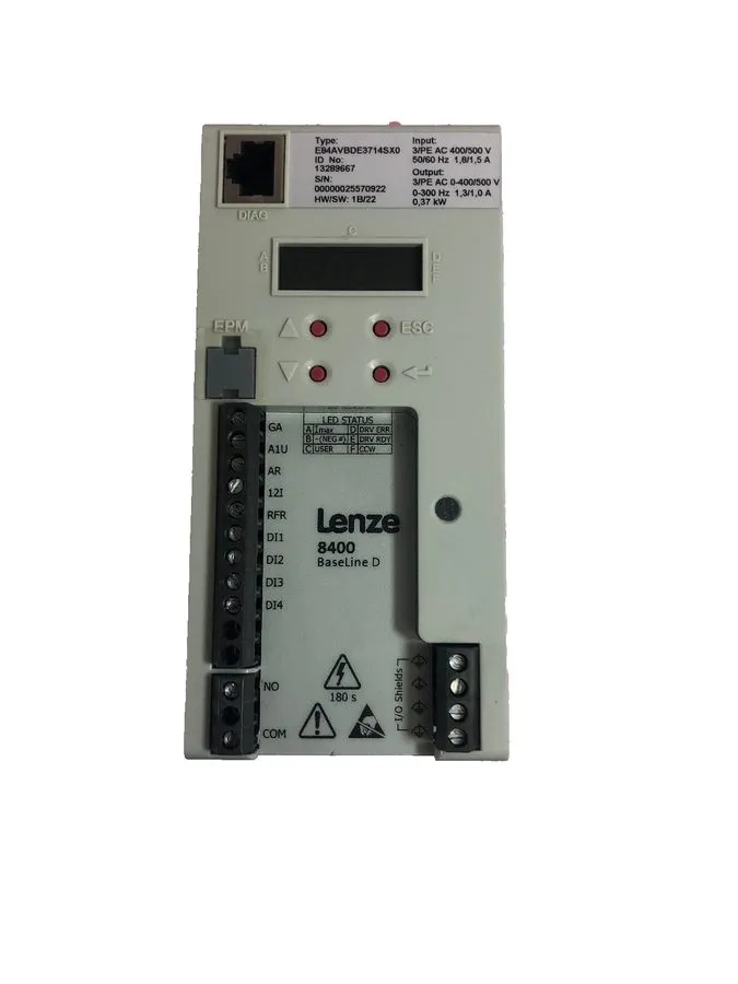 Частотный преобразователь LENZE E84AVBDE3714SX0 13351560 0.37 kW 1.3/1.0 A INVER
