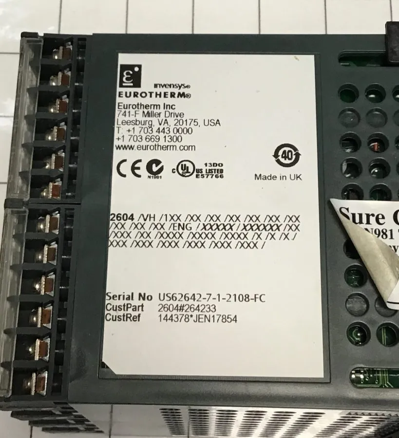 Датчик Eurotherm 2604 Advanced Process Controller Programmer 2604/VH/1XX — фото лота 1