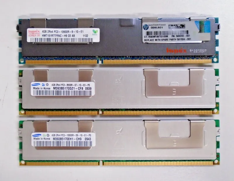 Модуль памяти Samsung M393B5170EH1-CH9/M393B5170DZ1-CF8 & Hynix HMT151R7TFR4C-H9
