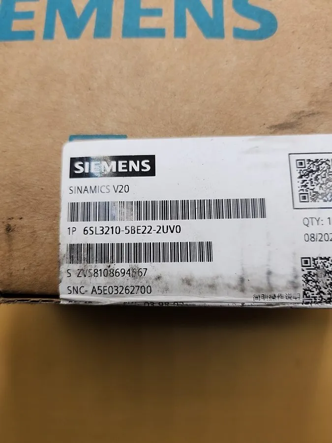 Частотный преобразователь 6SL3210-5BE13-7CV0 SIEMENS SINAMICS V20 INVERTER; 0.37 — фото лота 2