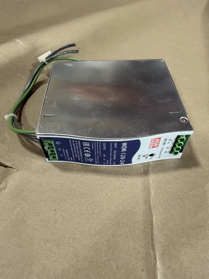 Блок питания MEAN WELL WDR-120-24 120W 24V 5A DIN Rail Power Supply 180-550VAC — фото лота 1