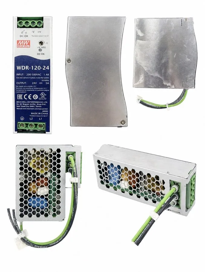 Блок питания MEAN WELL WDR-120-24 120W 24V 5A DIN Rail Power Supply 180-550VAC — фото лота 2