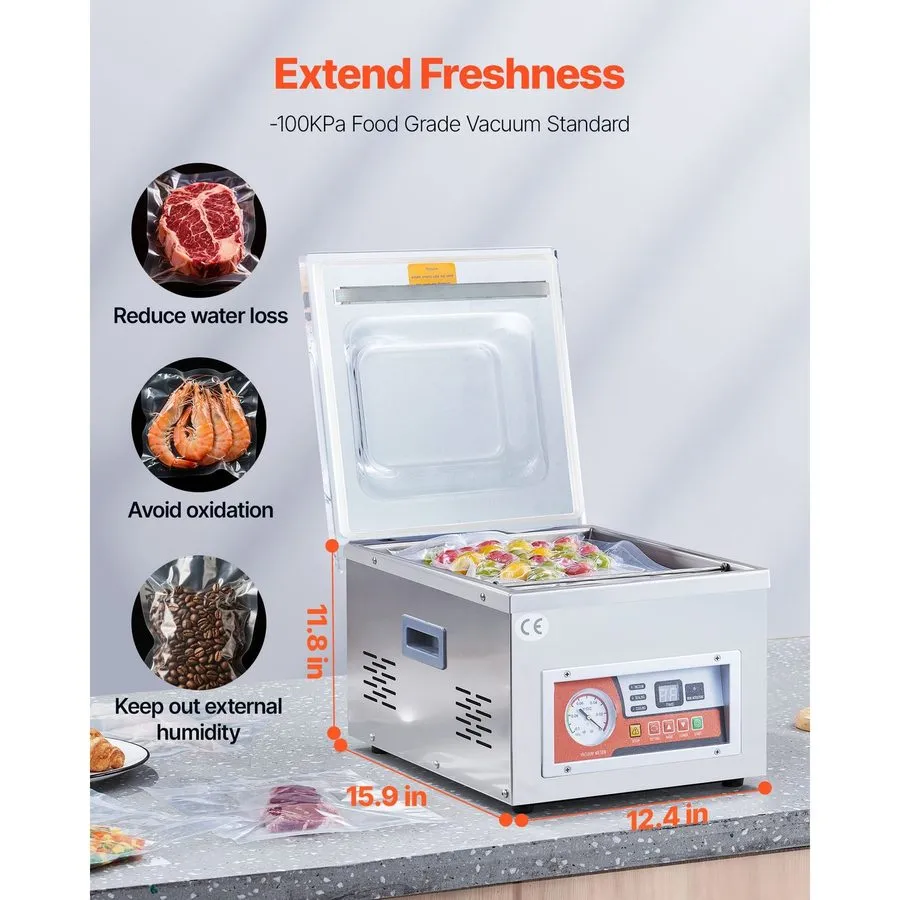 Вакуумный упаковщик VEVOR DZ-260A Chamber Vacuum Sealer 6.5cbm/h Pump 260W Food 