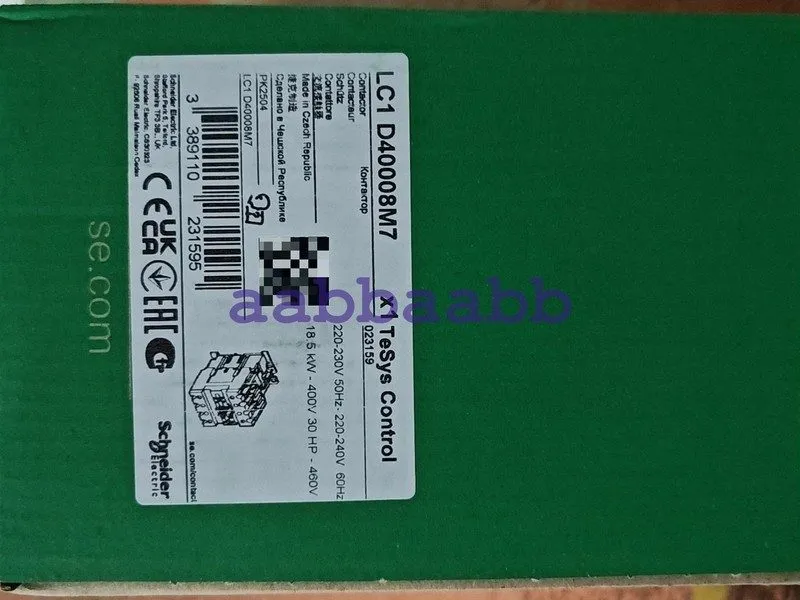 Контактор Schneider Electric LC1D40008M7, LC1D4008 TeSys D Series Contactor 220V