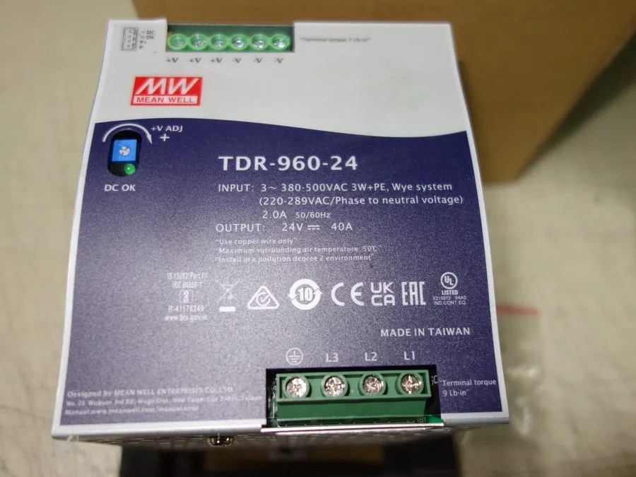 Блок питания TDR-960-24 Single Output Industrial Power Supply 960W 24V DIN Rail