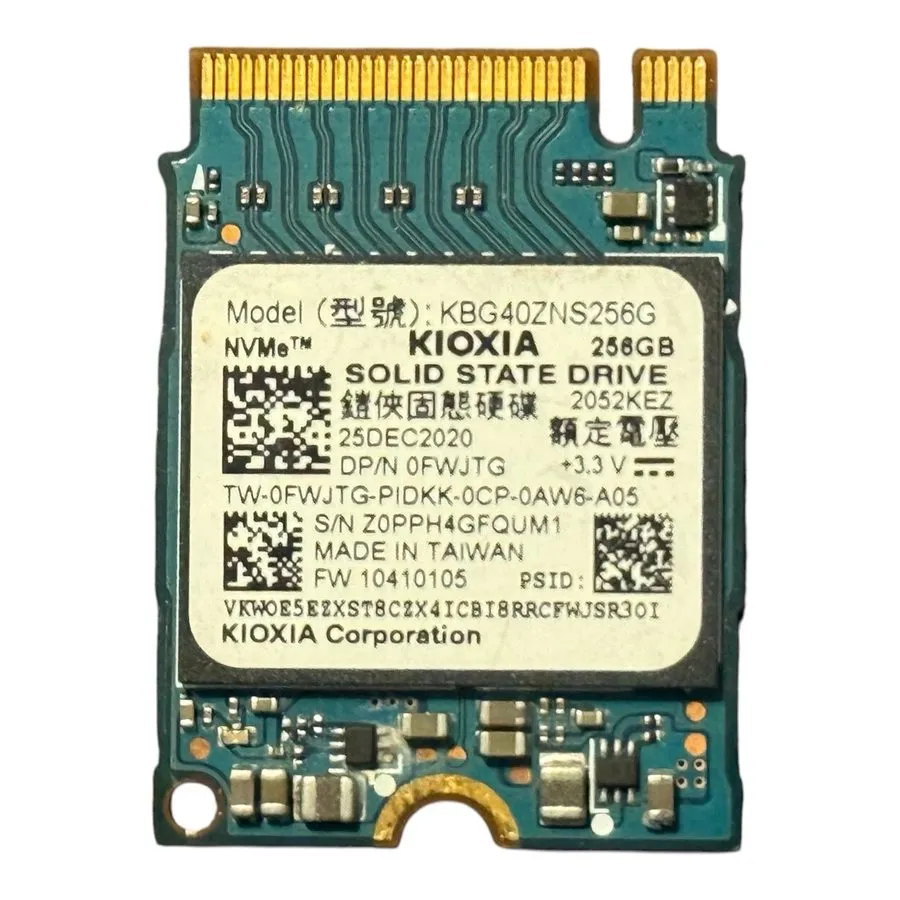 SSD-накопитель KIOXIA KBG40ZNS256G 256GB NVMe M.2 2230 Internal SSD TRIM SMART