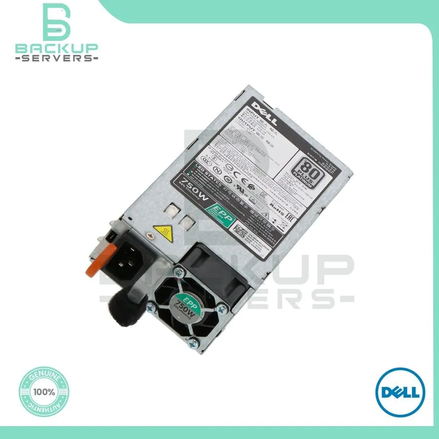 Блок питания KTW3M Dell PowerEdge R730 750W 80 Plus Platinum Hot Swap Power Supp