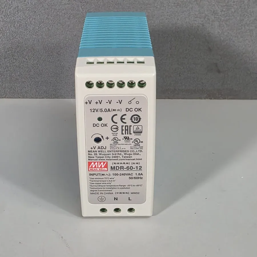 Блок питания Mean Well MDR-60-12 60W 12VDC 5A DIN Rail Switchmode Power Supply