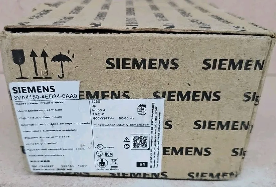 Автоматический выключатель Siemens 3VA4150-4ED34-0AA0 Circuit Breaker 50 Amp 3 P