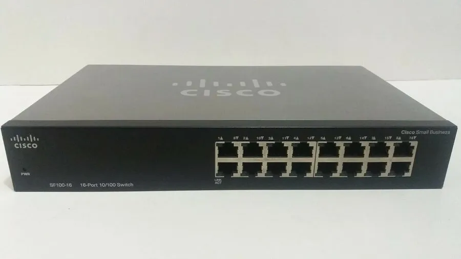 Коммутатор Cisco SF100-16 V02 16-Port RJ-45 10/100 Unmanaged FE Switch