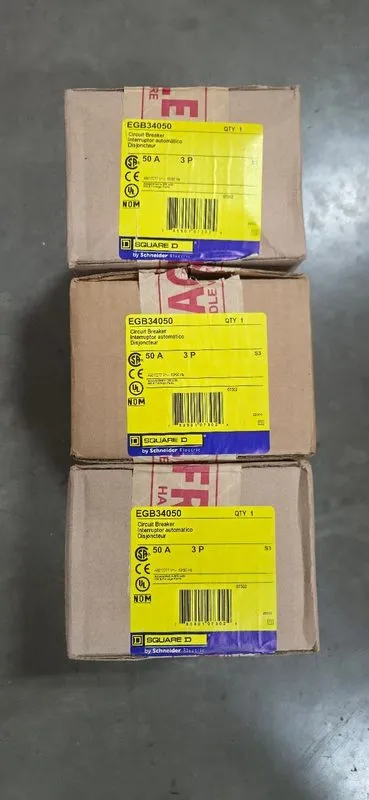 Автоматический выключатель Square D EGB34050 3 Pole 50 Amp 480V Circuit Breaker — фото лота 1