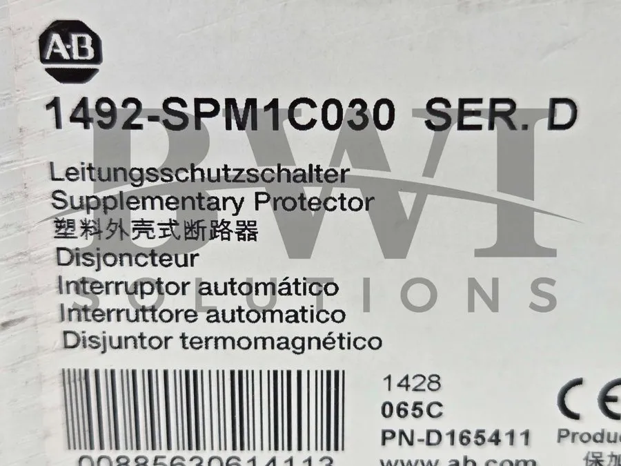 Клеммник Allen Bradley 1492-SPM1C030 Ser D Supplementary Protector 3A