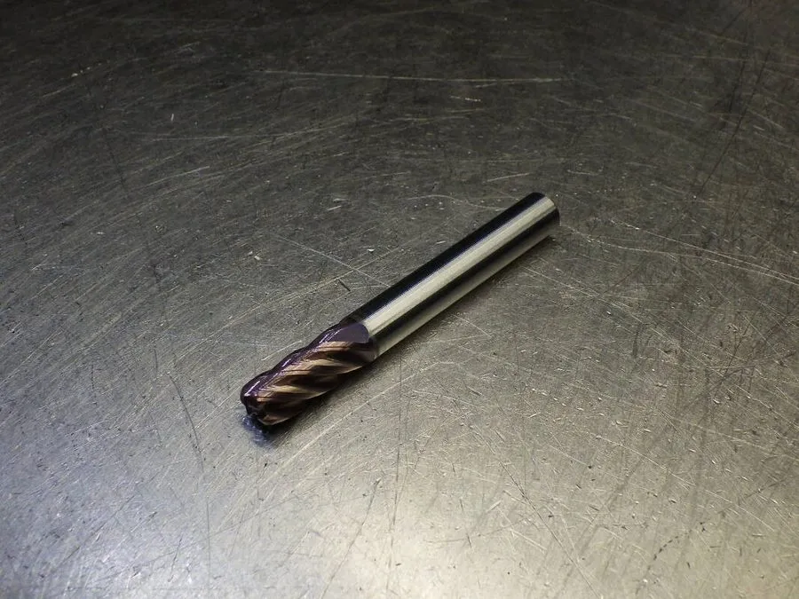 Режущий инструмент Kyocera / SGS 12mm 7 Flute Carbide Cr Endmill Shank 1mm R 744 — фото лота 1