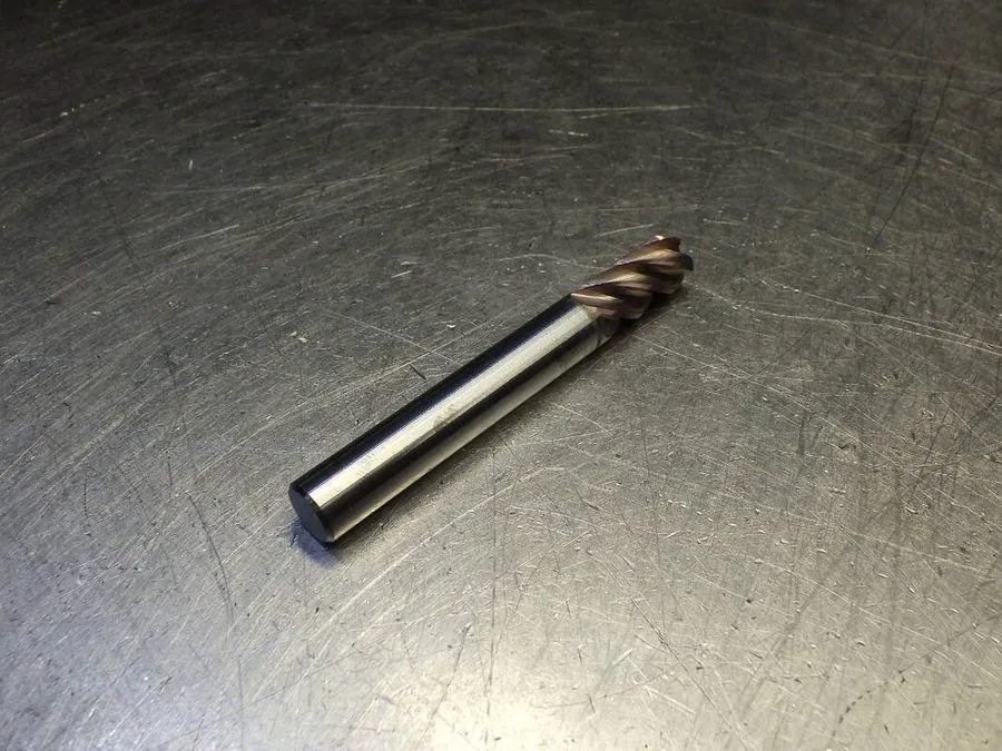 Режущий инструмент Kyocera / SGS 12mm 7 Flute Carbide Cr Endmill Shank 1mm R 744 — фото лота 2