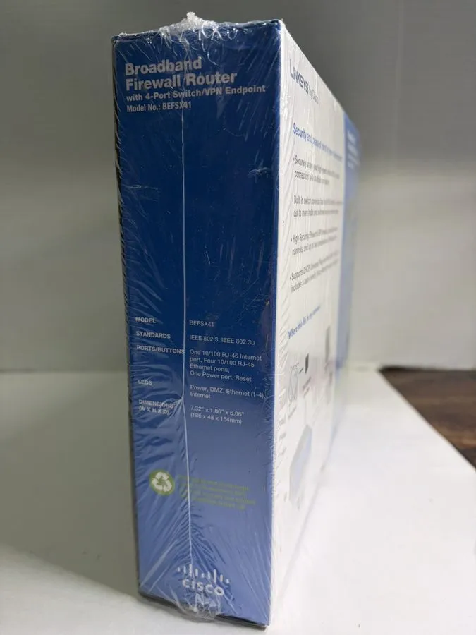 Маршрутизатор Cisco Linksys BEFSX41 Broadband Firewall Router 4-Port 10/100