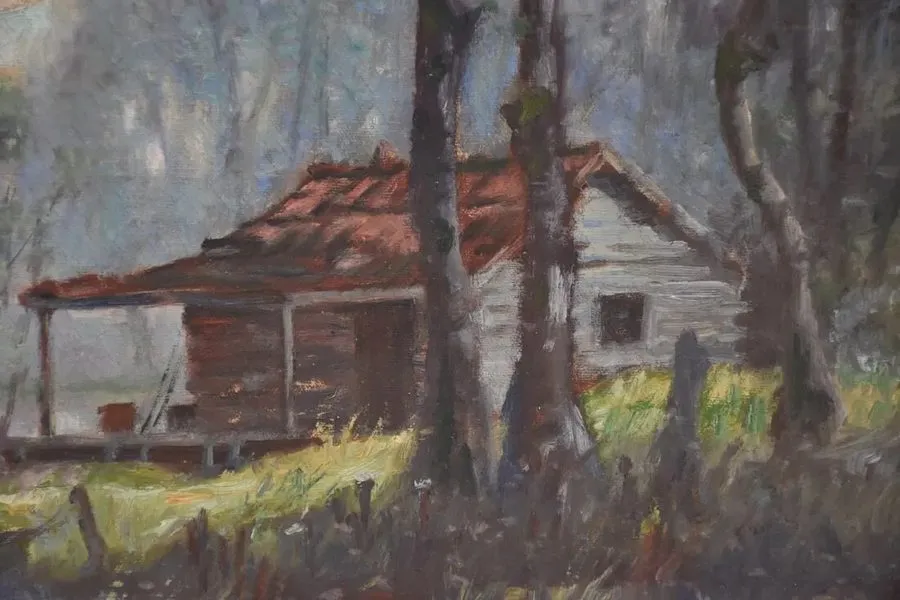 Лабораторный прибор Knute Heldner (New Orleans 1877-1952) oil on canvas, Bayou L