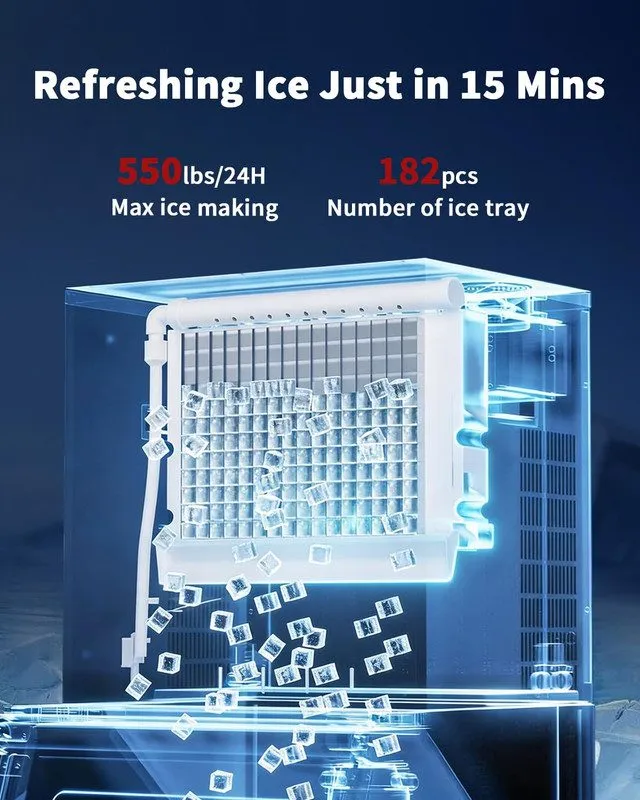 Льдогенератор Commercial Ice Maker Machine Head Only 550Lbs/24H ETL Commercial I
