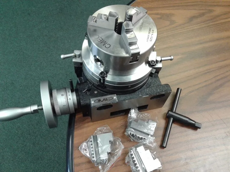 Поворотный стол 6" HORIZONTAL & VERTICAL ROTARY TABLE w. adapter & 3-jaw chuck,# — фото лота 1