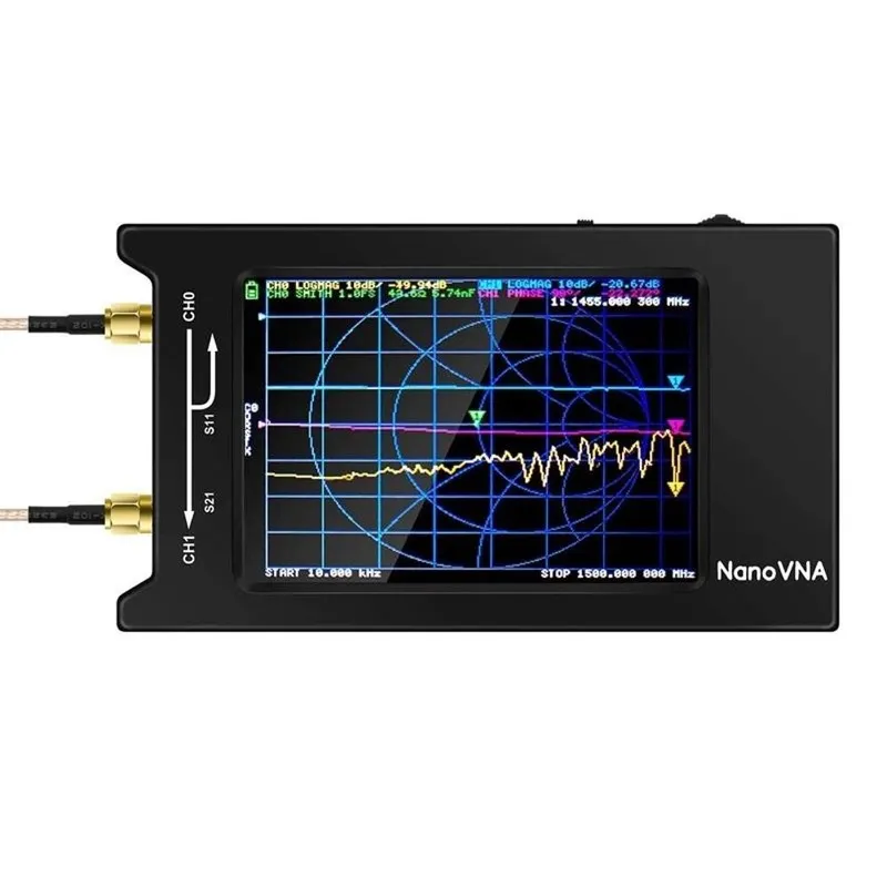 Анализатор цепей Network Analyzer NanoVNA-H4 4" LCD 50KHz~1.5GHz VNA HF VHF UHF 