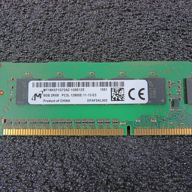 Модуль памяти Micron 8GB DIMM / DDR3L SDRAM / PC3L-12800E / 1600 MHz / 240 PIN /