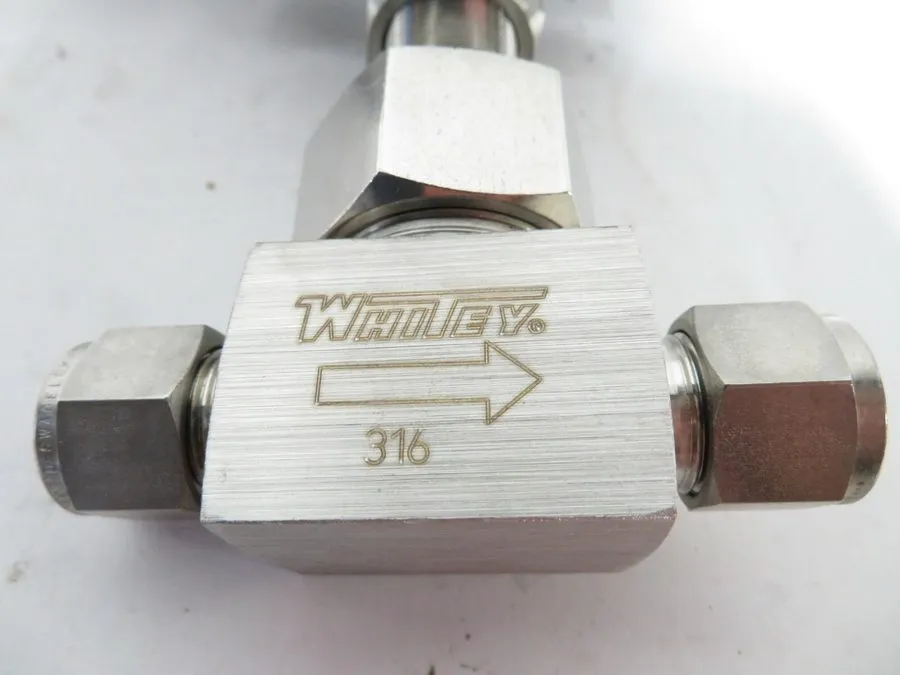 Клапан Whitey Swagelok SS-8VS8 Tube End Bonnet Needle Valve 5000 PSI WOG 1/2"