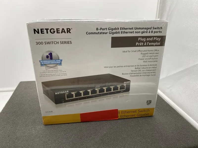 Коммутатор NETGEAR GS308 GS308-300PAS 8-Port Gigabit Ethernet Unmanaged Switch