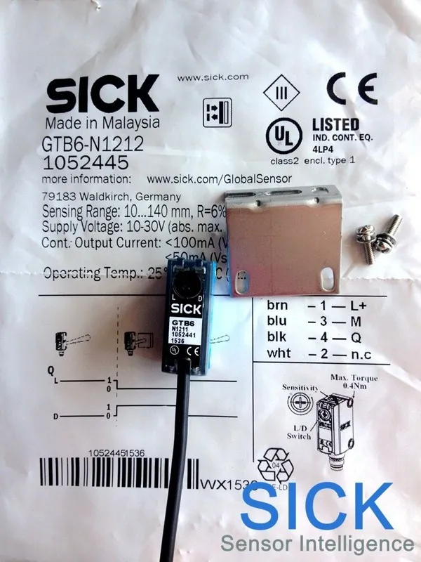 Фотоэлектрический датчик Sick GTB6-N1212 Photoelectric Sensor