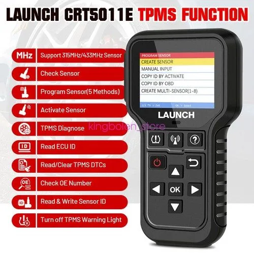 Диагностический сканер LAUNCH CRT5011E OBD2 Car Scanner TPMS Relearn Sensor Prog — фото лота 2