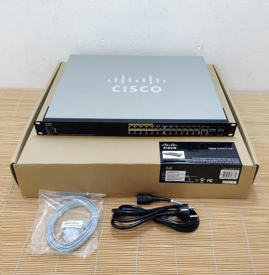 Коммутатор Cisco SG550X-24P-K9 24-Port Gigabit PoE+ Stackable Managed Switch