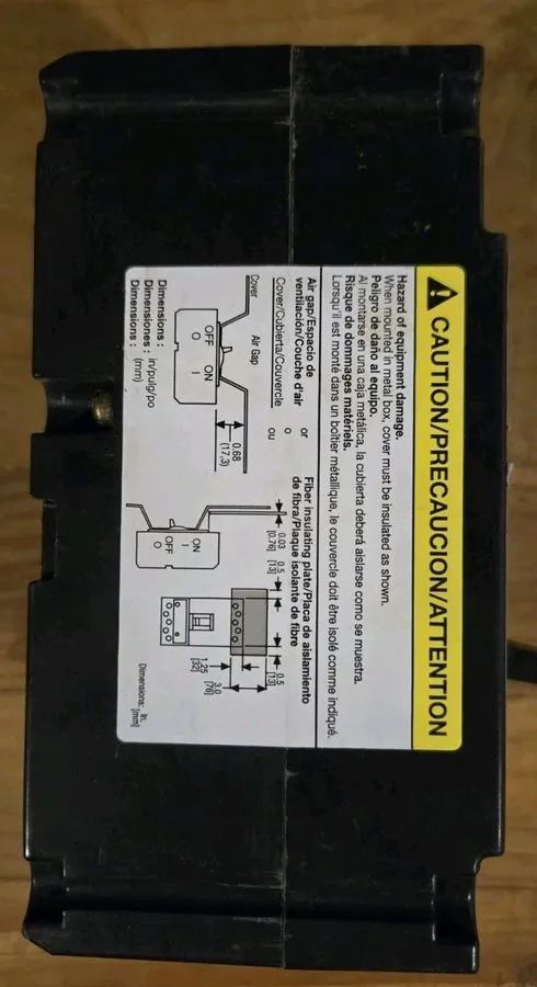 Автоматический выключатель SQUARE D FCP34100 THERMAL-MAGNETIC 3P 100 AMP 480V CI — фото лота 2