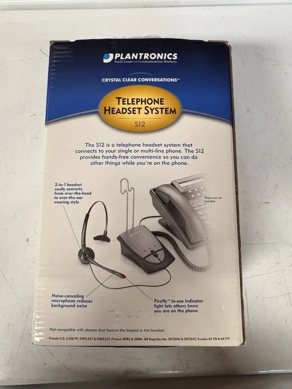 IP-телефон PLANTRONICS 65145-01 / S12 Corded Telephone Headset System — фото лота 2