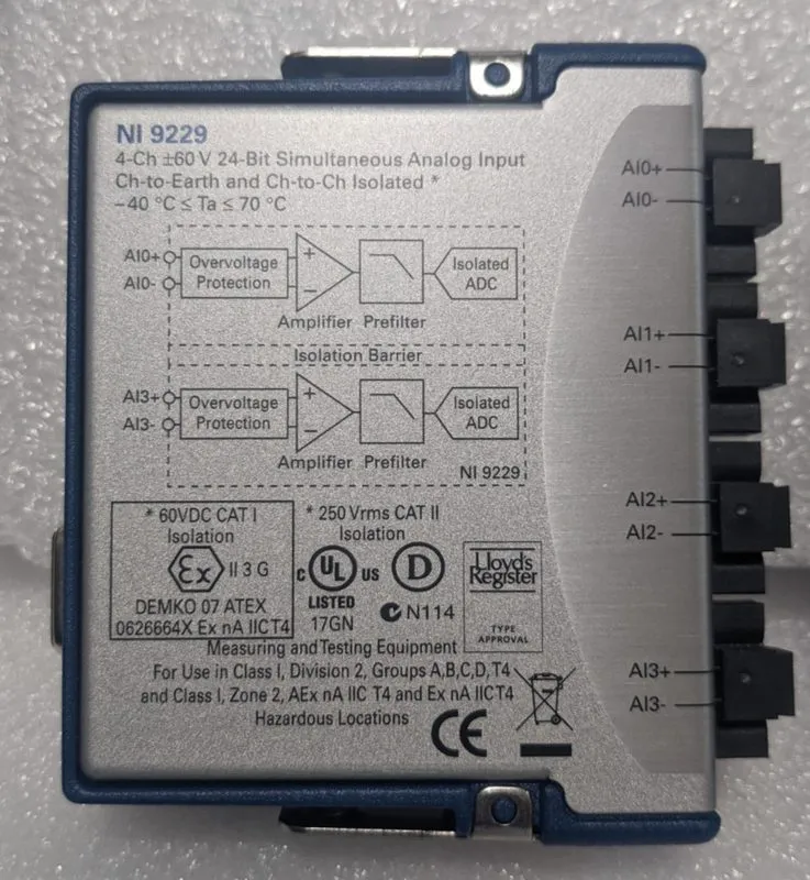 Модуль ввода-вывода National Instruments NI 9229 Analog Input Module NI-9229 779 — фото лота 1