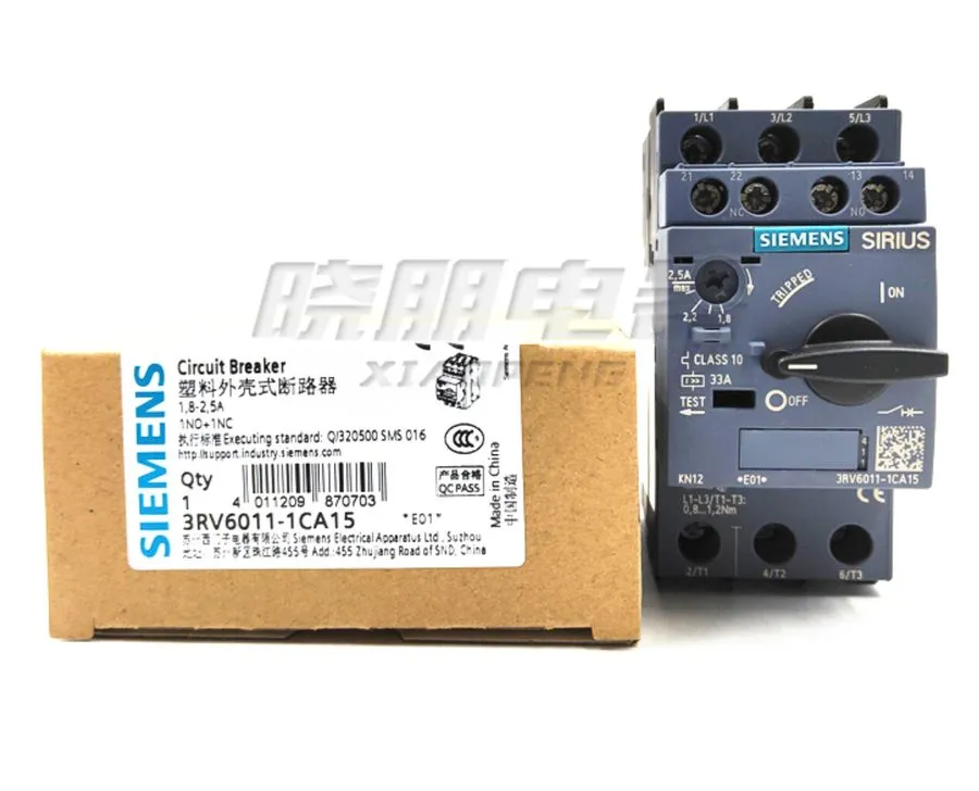 Автоматический выключатель Siemens 3RV6011-1CA15 1.8-2.5A Motor Protection Circu