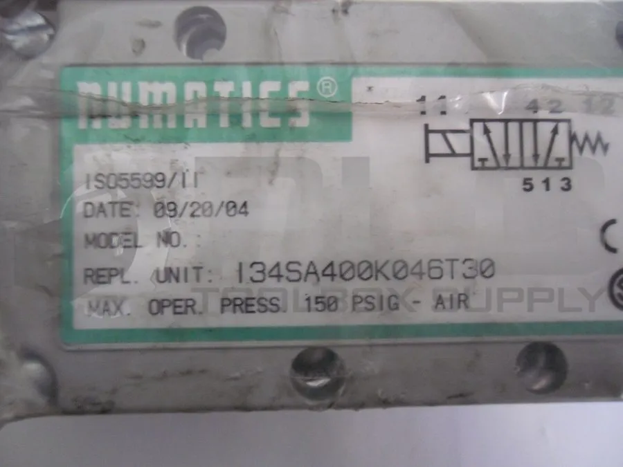 Пневмоклапан Numatics IS05599/11 Pneumatic Valve 150 PSI 123BB600MP00061