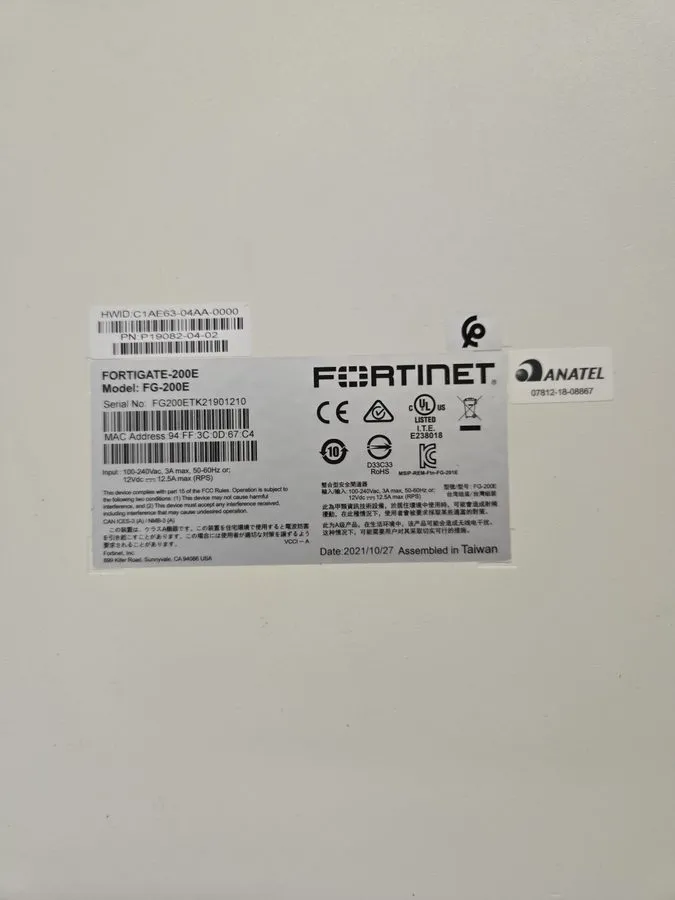 Межсетевой экран Fortinet FG-200E FortiGate 200E 18-Ports Gigabit Security Firew — фото лота 2