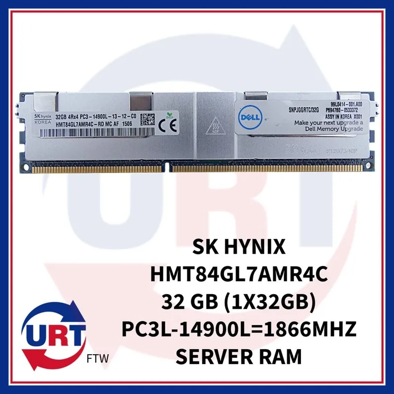 Модуль памяти SK HYNIX 32GB HMT84GL7AMR4C RD MC AB DDR3 1866 MHz ECC SERVER RAM