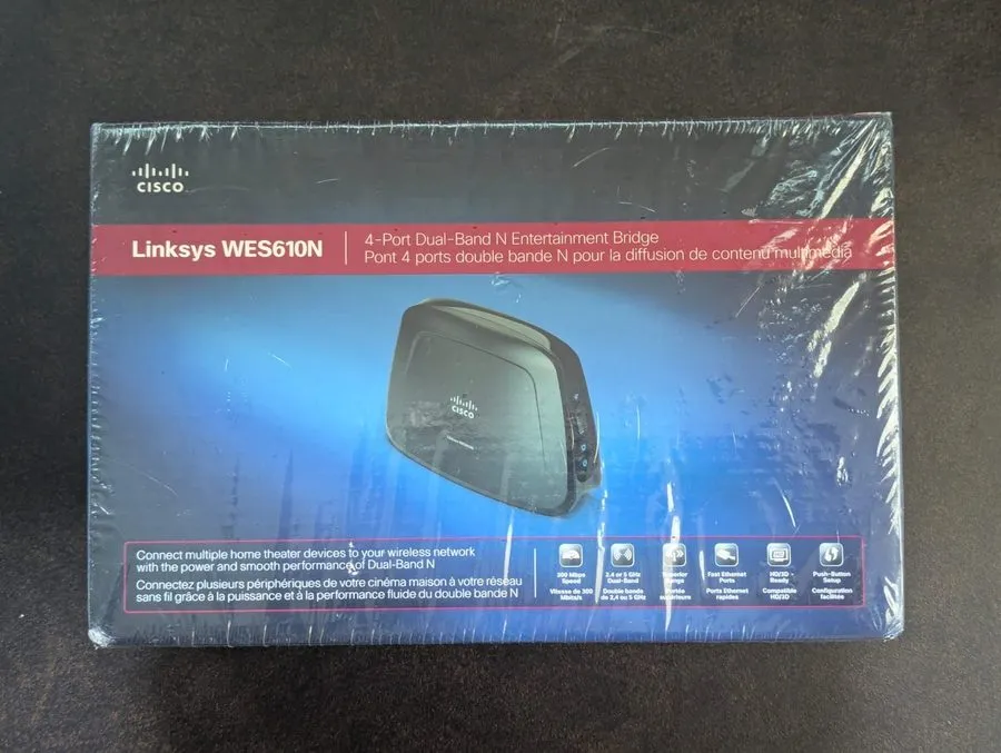 Коммутатор CISCO LINKSYS (WES610N) 4-PORT SWITCH DUAL BAND ENTERTAINMENT BRIDGE