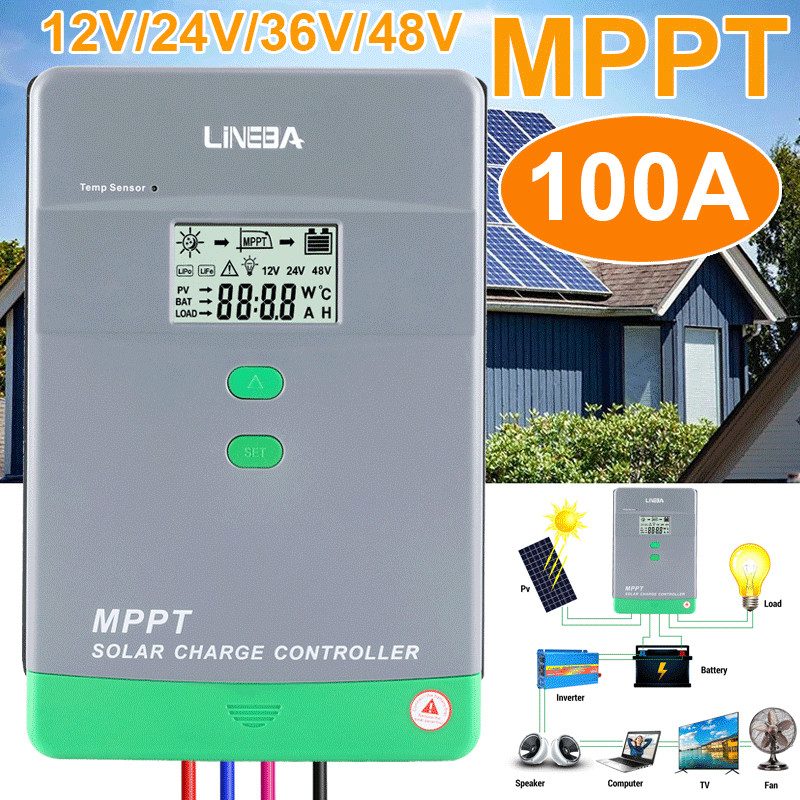 Аккумулятор 100A MPPT Solar Charge Controller12V/24V/36V/48V Fit