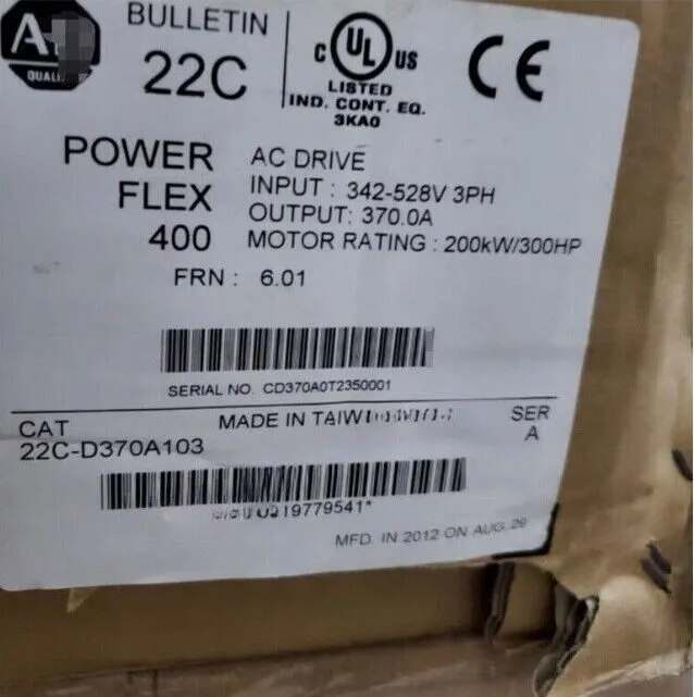 Частотный преобразователь 22C-D370A103 Allen Bradley PowerFlex 400- 200 kW (300 