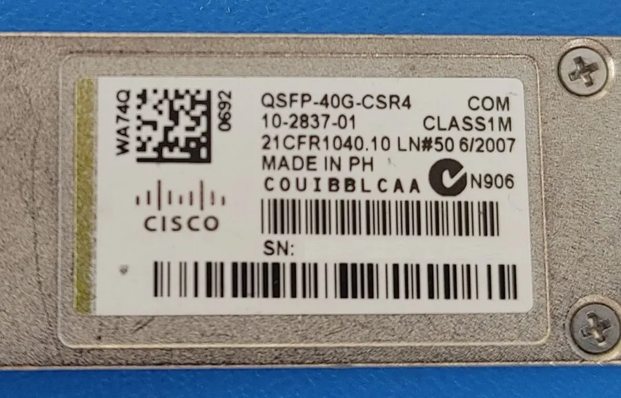 Трансивер CISCO QSFP-40G-CSR4 10-2837-02 40GBASE-CSR4 QSFP 850nm MMF QSFP transc