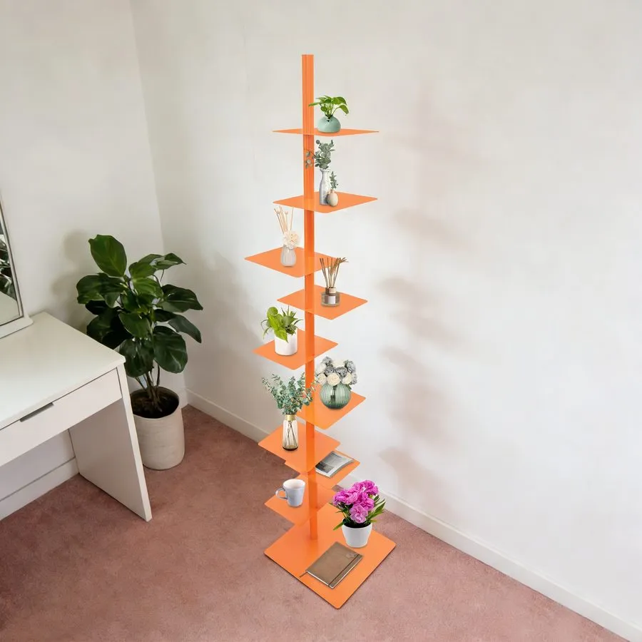 Стойка/шкаф 9-Tier Metal Spine Bookshelf Rotatable Bookshelf Space-Saving Storag