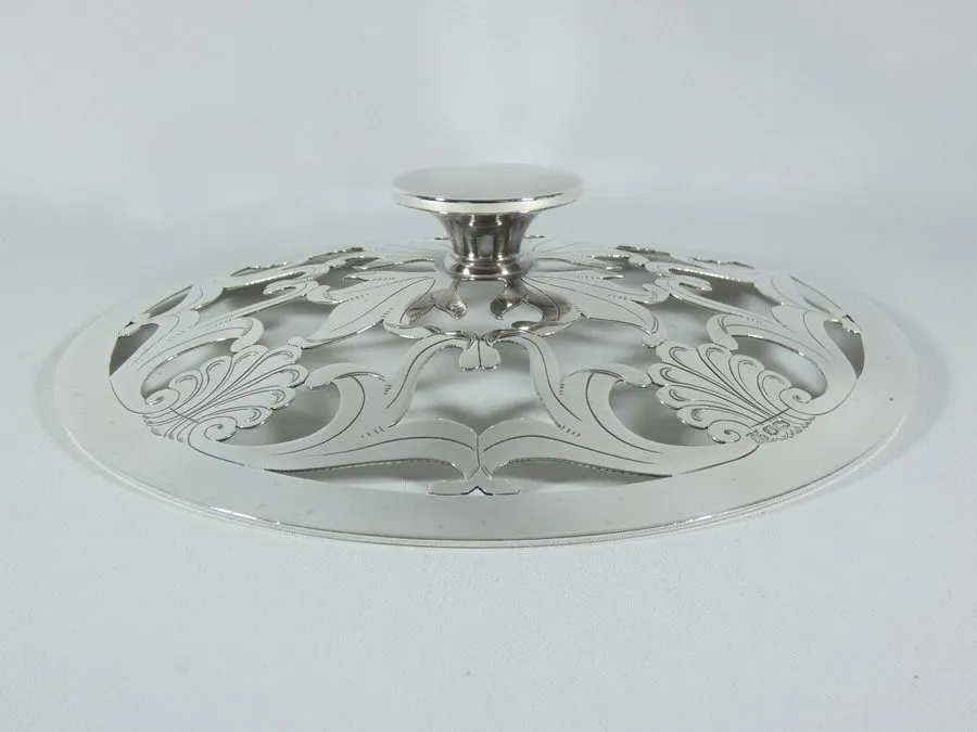 Лабораторный прибор Antique Art Deco Large 21.5cm Sterling Silver Pot Basket Bow — фото лота 1