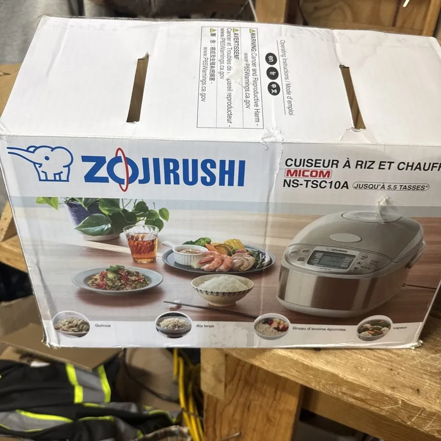 Рисоварка Zojirushi 5.5 Cup Micom Rice Cooker and Warmer Stainless Gray NS-TSC10 — фото лота 1